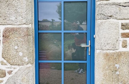 Nouvelle porte d'entrée en Aluminium à Questembert 