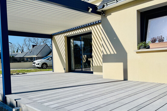 illustration de Terrasse en béton fibré à Lauzach